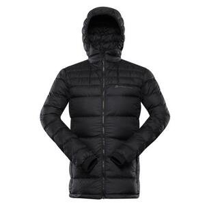 ALPINE PRO Pánská zimní péřová bunda s dwr ROGIT black XL, Černá