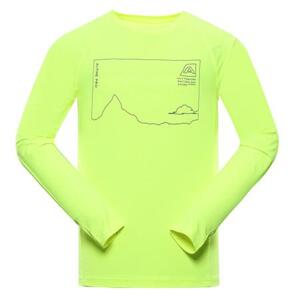 ALPINE PRO Pánské rychleschnoucí triko AMAD neon safety yellow varianta pb XL, Žlutá