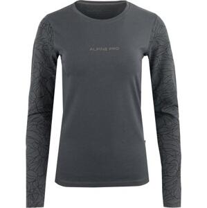 ALPINE PRO Dámské triko OPESA dk.true gray L, neutrální / zemitá