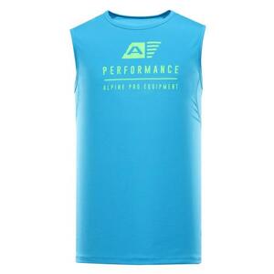 ALPINE PRO Pánské rychleschnoucí tílko MIXED neon atomic blue S, Modrá