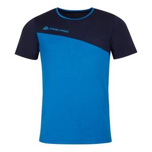 ALPINE PRO Pánské triko z merino vlny ERIZ electric blue lemonade L, Modrá