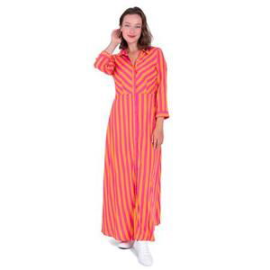 Y.A.S Dámské šaty YASSAVANNA Loose Fit 26022663 Orange Pepper M