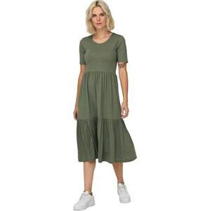 Jacqueline de Yong Dámské šaty JDYDALILA Loose Fit 15195291 Deep Lichen Green M