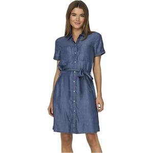 Jacqueline de Yong Dámské šaty JDYJASPER Regular Fit 15312440 Medium Blue Denim S