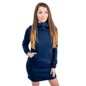 Glano Dámské mikinové šaty - modrá Velikost: L