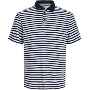 Jack&Jones PLUS Pánské polo triko JPRCC Relaxed Fit 12257595 Night Sky 3XL, XXXL