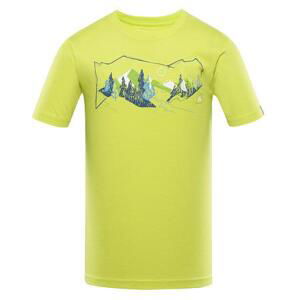 ALPINE PRO Pánské rychleschnoucí triko BOLEN sulphur spring varianta pa XXXXL, Zelená