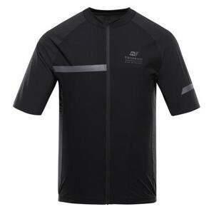 ALPINE PRO Pánský cyklistický dres SAGEN black S, Černá