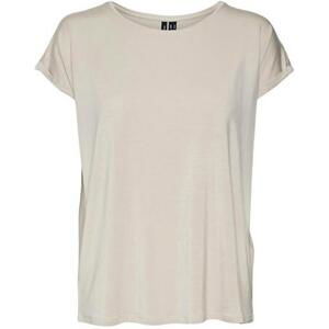 Vero Moda Dámské triko VMAVA Regular Fit 10284468 Silver Lining S