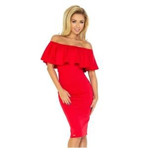 Numoco Dámské španělské šaty - červené Velikost: M, Červená