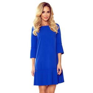 Numoco Dámské skládané šaty LUCY - modré Velikost: XL, Modrá