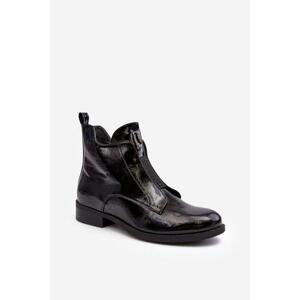 Kesi Patentované dámské ploché boty, zateplené, černé, S.Barski Black Velikost: 37, Černá