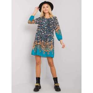 Fashionhunters OCH BELLA Námořnické šaty s leopardím vzorem L