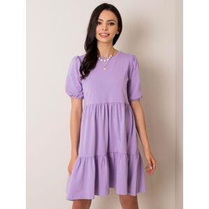 Fashionhunters RUE PARIS Lilac oversized XL šaty