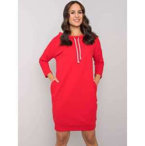 Fashionhunters Červené bavlněné šaty Paulie Velikost: L / XL