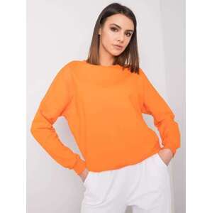 Fashionhunters RUE PARIS Orange XL mikina s kapucí