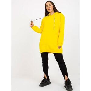 Fashionhunters Žlutá oversized dlouhá klokaní mikina Velikost: ONE SIZE, JEDNA, VELIKOST