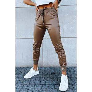 Dstreet Dámské kožené joggery TERRACE camel UY1696 Velikost: XL, Velbloud