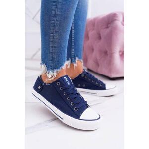 Big Star Shoes Women's Classic Low Sneakers Big Star Navy Blue Velikost: 38, Odstíny, tmavě, modré