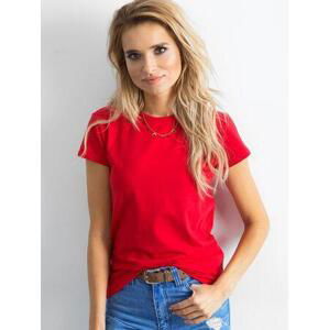 Fashionhunters Červené broskvové tričko Velikost: XL