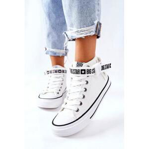 Big Star Shoes High Heeled Sneakers Big Star GG274027 White 39, Bílá