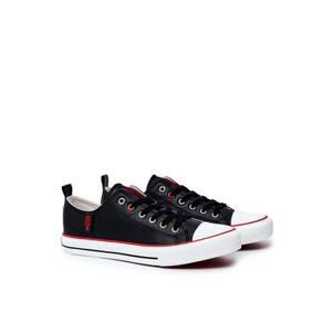 Big Star Shoes Men's Leather Sneakers BIG STAR JJ174068 Black 43, Černá