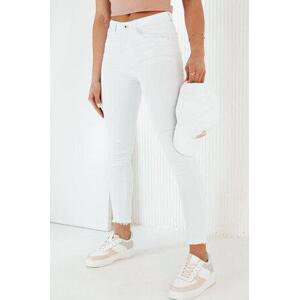 Dstreet NAVILES dámské džínové kalhoty bílé UY1987 M, Bílá,