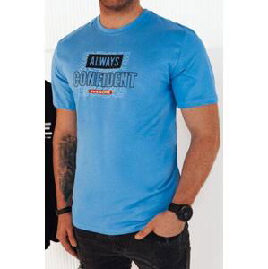 Dstreet Pánské tričko s potiskem, modré RX5408 XXL, Modrá
