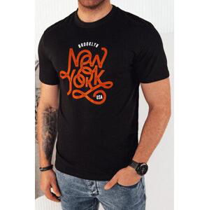 Dstreet Pánské tričko s potiskem černé RX5368 XXL, Černá