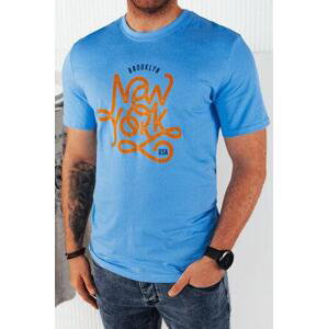 Dstreet Pánské tričko s potiskem, modré RX5370 XXL, Modrá