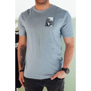 Dstreet Pánské tričko s potiskem, modré RX5483 L, Modrá