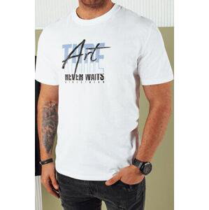 Dstreet Pánské tričko s potiskem bílé RX5392 L, Bílá,