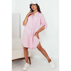 Dstreet LANGO růžové košilové šaty EY2485 Universal, Růžová, , Univerzální