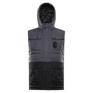 ALPINE PRO Pánská vesta s membránou ptx HARD dk.true gray XXXL, neutrální / zemitá