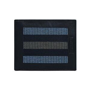 Fashionhunters Pánská peněženka s vodorovným šedým prošíváním v tmavě modré barvě. JEDNA VELIKOST
