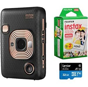 FUJIFILM instax Liplay Elegant black bundle soft