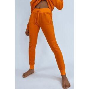 Dstreet Oranžové dámské tepláky FITS UY0583 XL, Oranžová,