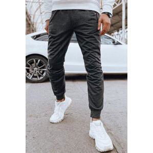 Dstreet Pánské joggers tepláky tmavě šedé UX4123 XL/XXL