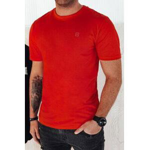 Dstreet Oranžové pánské tričko s potiskem RX5470 XXL, Oranžová,