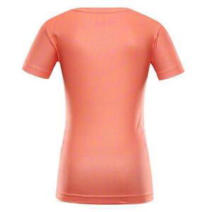 ALPINE PRO Dětské rychleschnoucí triko BASIKO neon shocking orange varianta pa 164-170