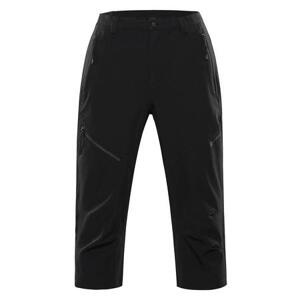 ALPINE PRO Pánské softshellové capri WEDER black 54, Černá