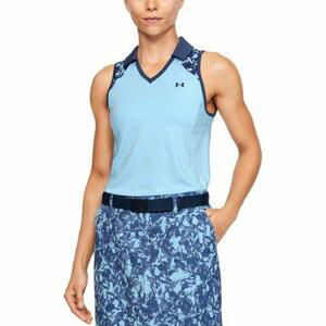 Under Armour Dámské triko s límečkem Zinger Sleeveless Blocked Polo blue frost XS