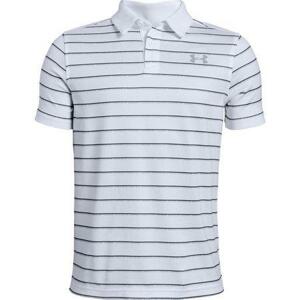 Under Armour Chlapecké triko s límečkem Tour Tips Stripe Polo, Bílá, 127, –, 137