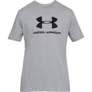 Under Armour Pánské tričko Sportstyle Logo SS - velikost XS steel light heather XL