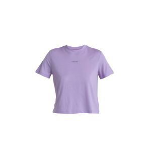 Dámské merino triko krátký rukáv ICEBREAKER Wmns Merino 150 Tech Lite III SS Crop Tee, Purple Gaze velikost: M