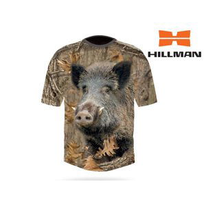 HILLMAN Gamewear 3D Myslivecké tričko bavlna DGT Divočák b. Kamufláž Velikost: M