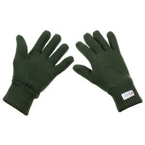 Rukavice prstové pletené Thinsulate™ ZELENÉ Barva: Zelená, Velikost: L
