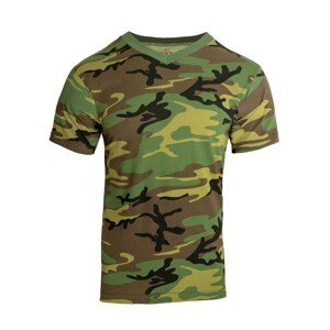 ROTHCO Triko V-NECK krátký rukáv WOODLAND Barva: US WOODLAND, Velikost: L