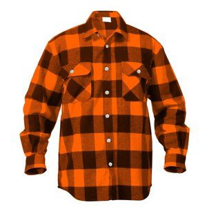 ROTHCO Košile dřevorubecká FLANNEL kostkovaná ORANŽOVÁ Barva: Oranžová, Velikost: L