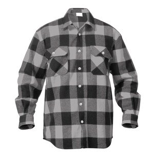 ROTHCO Košile dřevorubecká FLANNEL kostkovaná ŠEDÁ Barva: ŠEDÁ - GREY, Velikost: 3XL